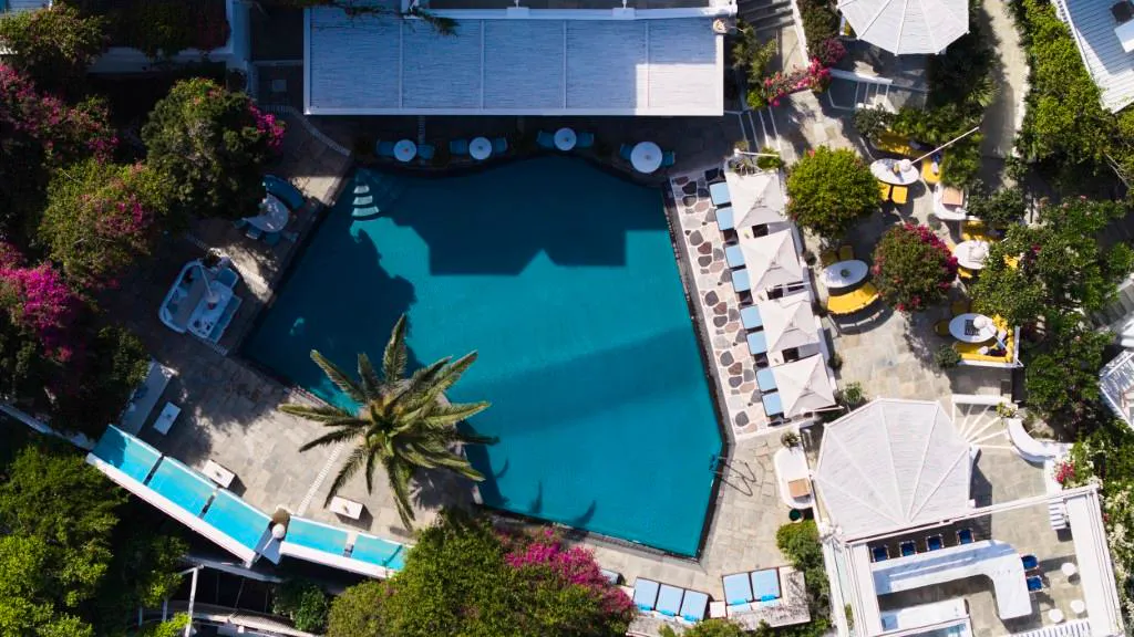 Belvedere main pool from above