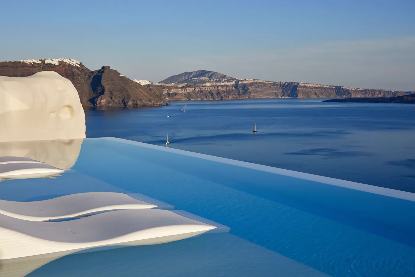 Infinity pool over the caldera