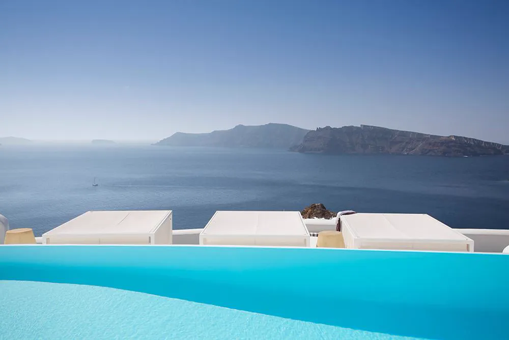 Infinity pool over the caldera