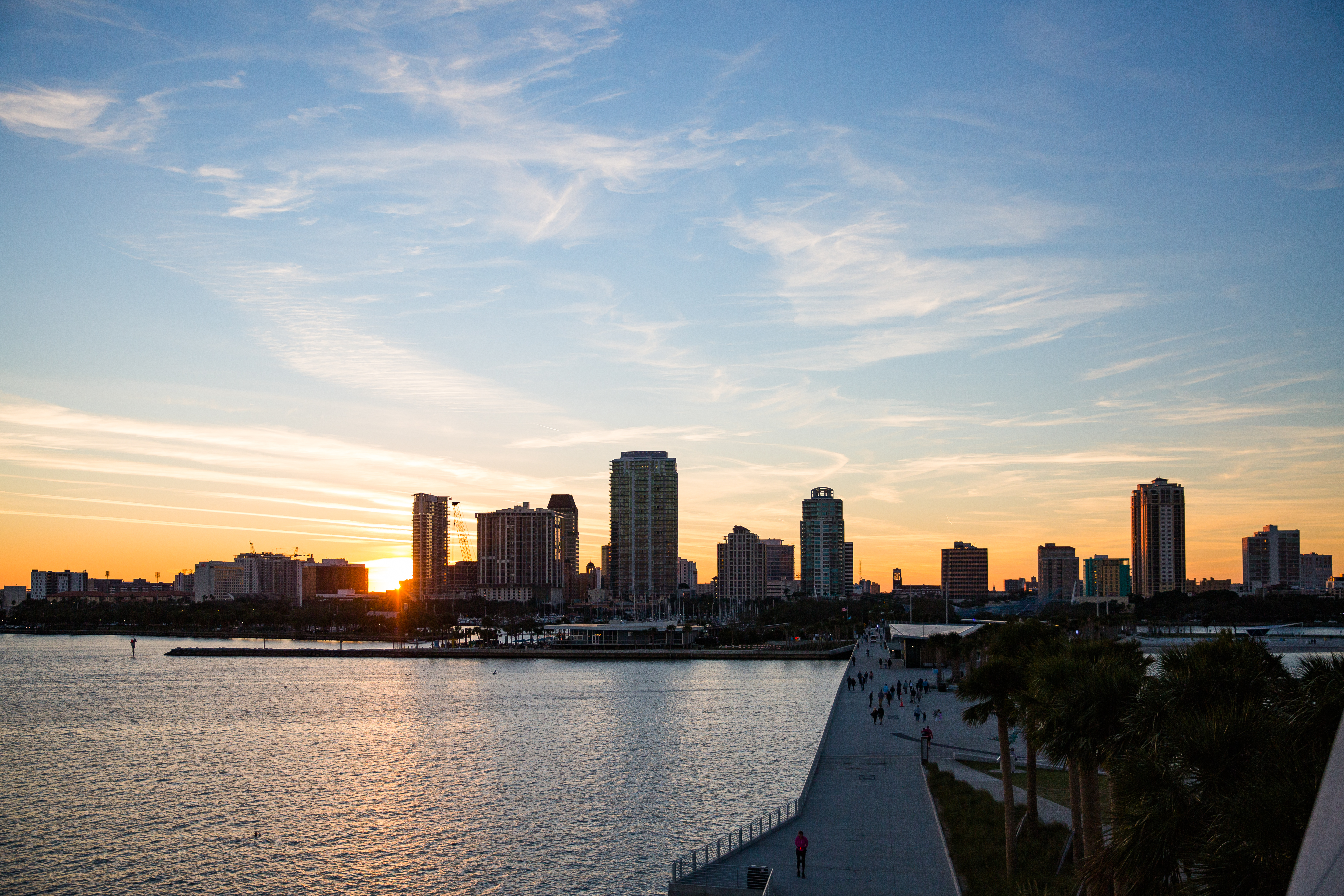 St. Petersburg Pier at golden hour