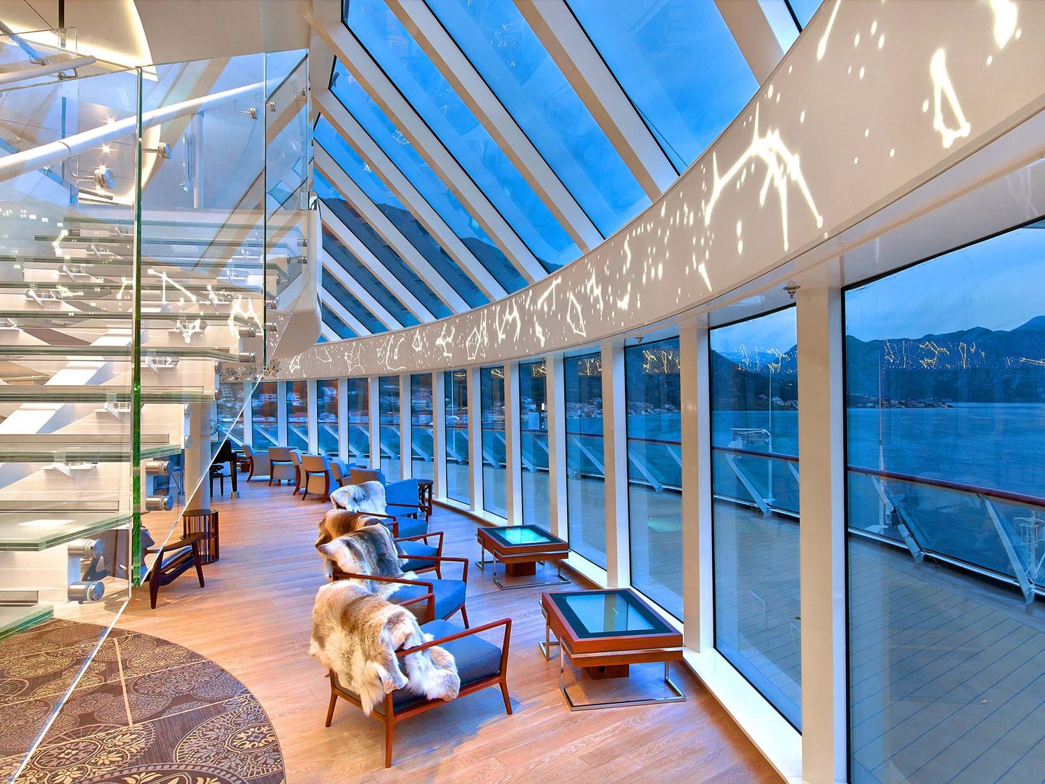 Explorer's Lounge aboard Viking Ocean