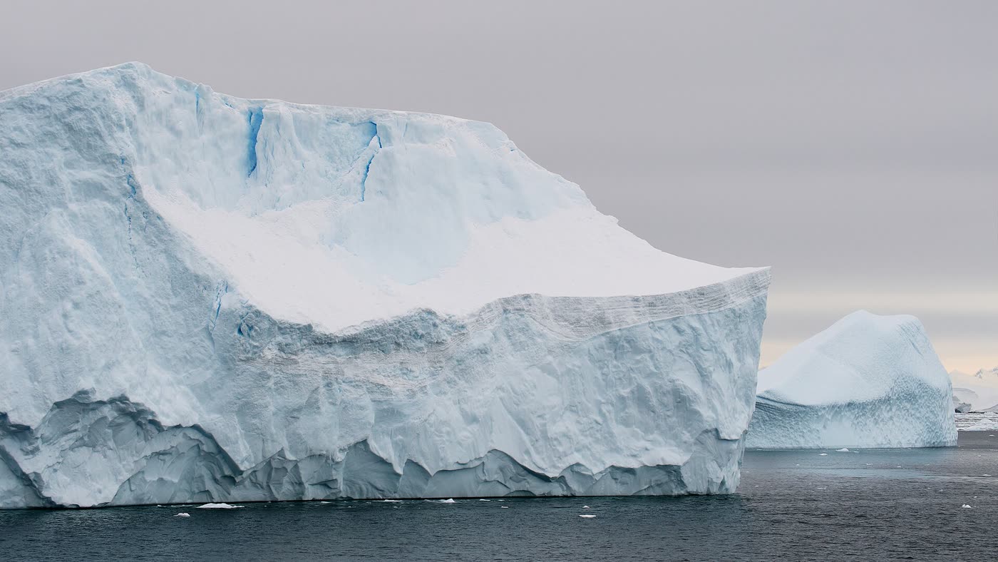 Icebergs in Antarctic waters